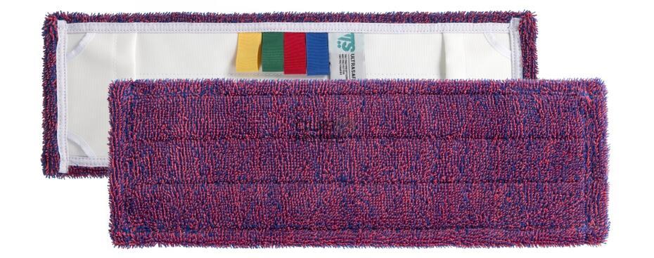 Franja Microfibra WET DISINF Ultrasafe Vermelha  Azul 40x13cm